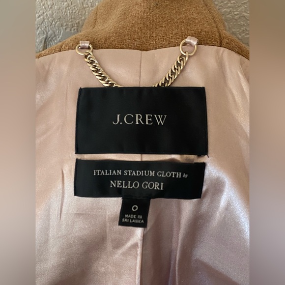 J Crew Nello Gori Italian Stadium Cloth Wool coat size 0 women’s - Picture 6 of 7